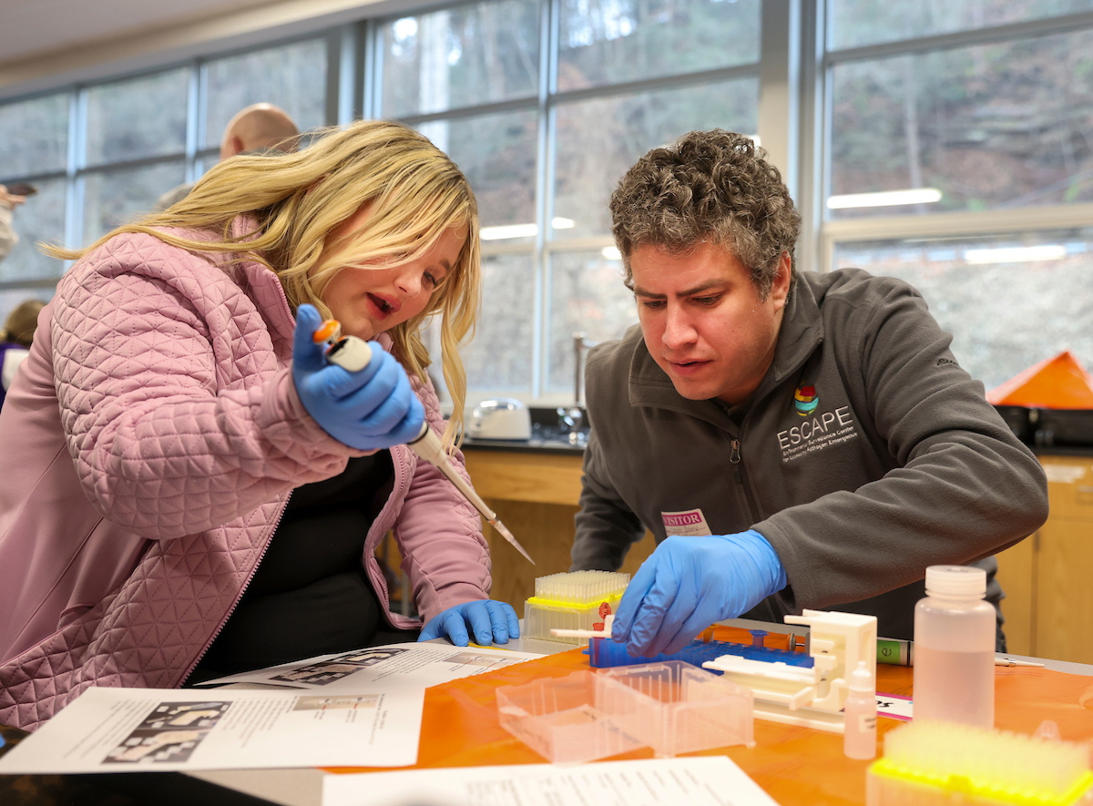 Scott Berry and student